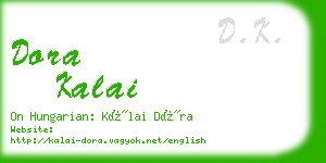 dora kalai business card